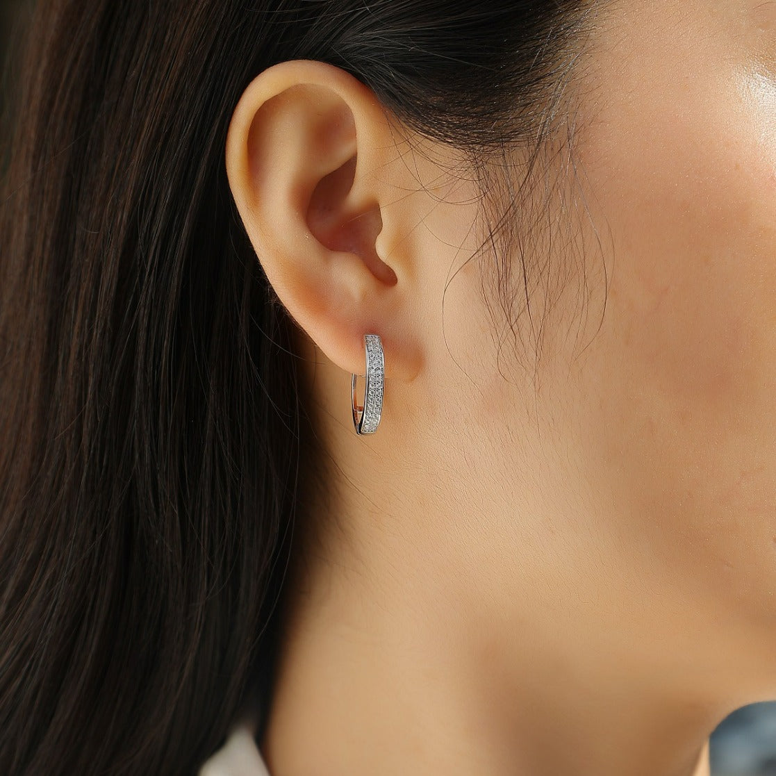 Silver Moissanite Earrings