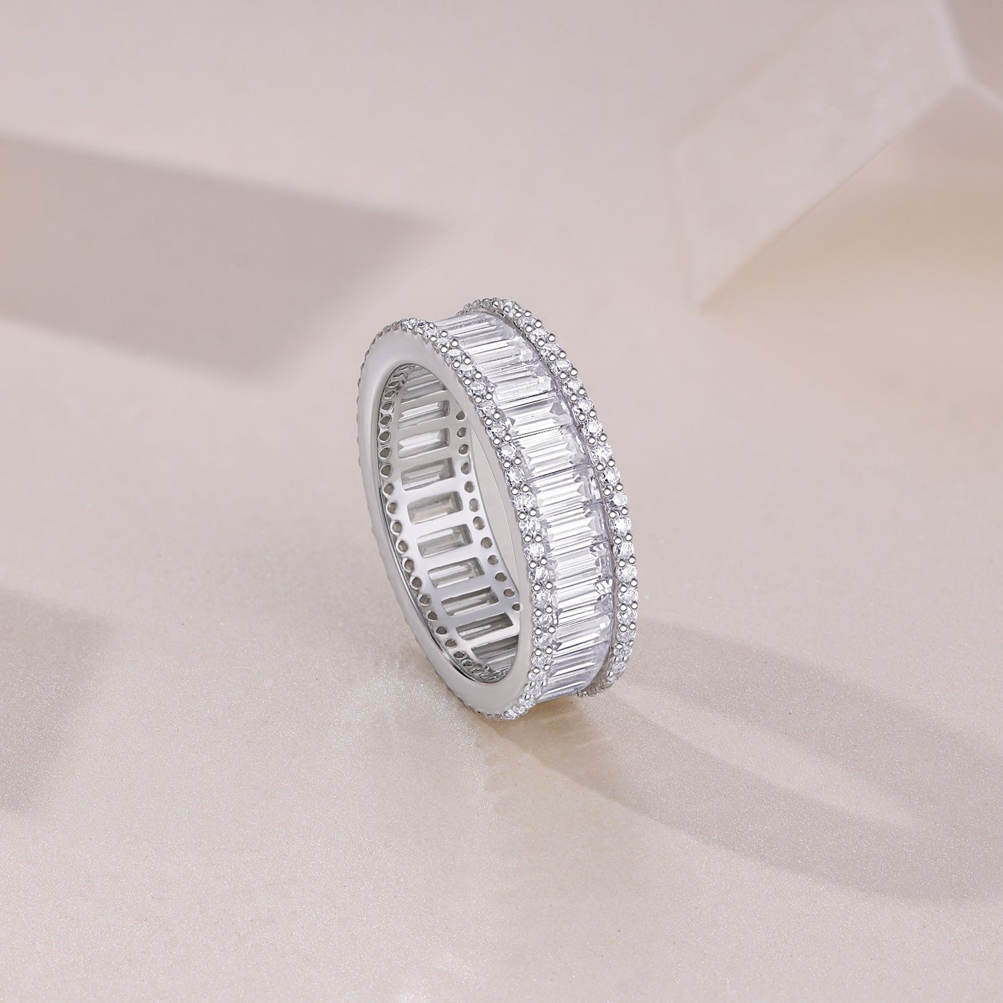 Optra Band Moissanite Ring