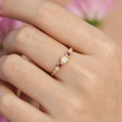 Gem Rhinestones Round Rings