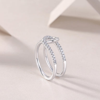 Satin Circle Moissanite Ring