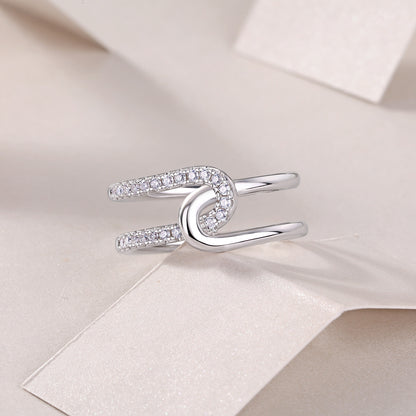 Satin Circle Moissanite Ring