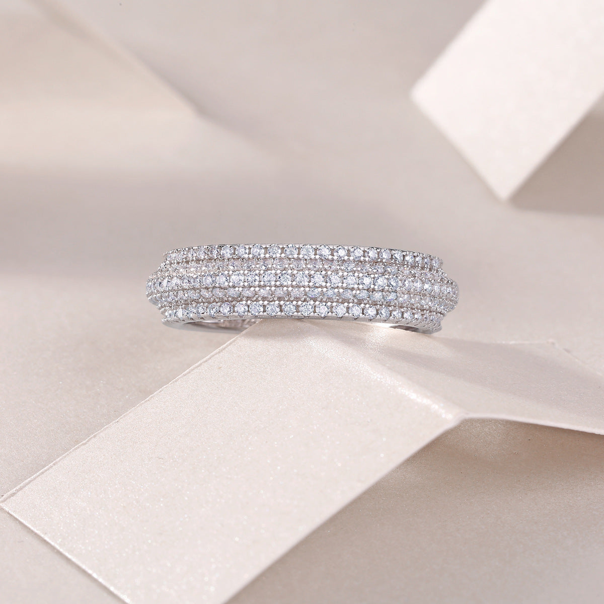 Zenya Band Moissanite Ring