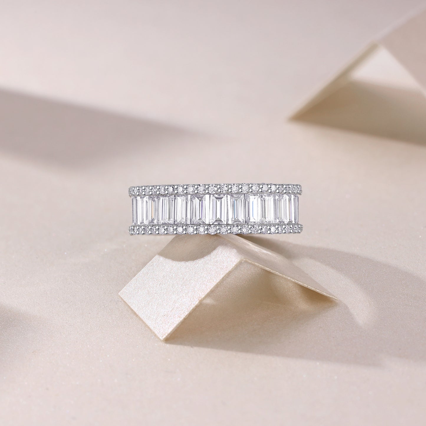 Optra Band Moissanite Ring