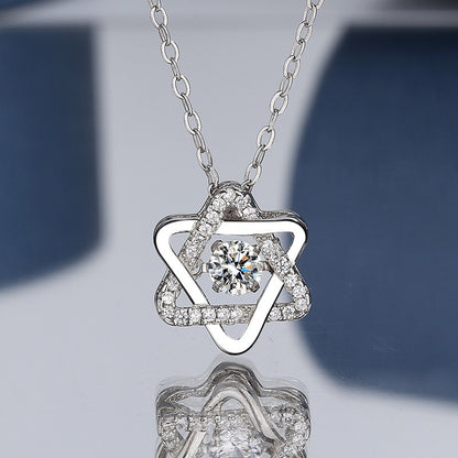 Hexagonal Star Moissanite Necklace