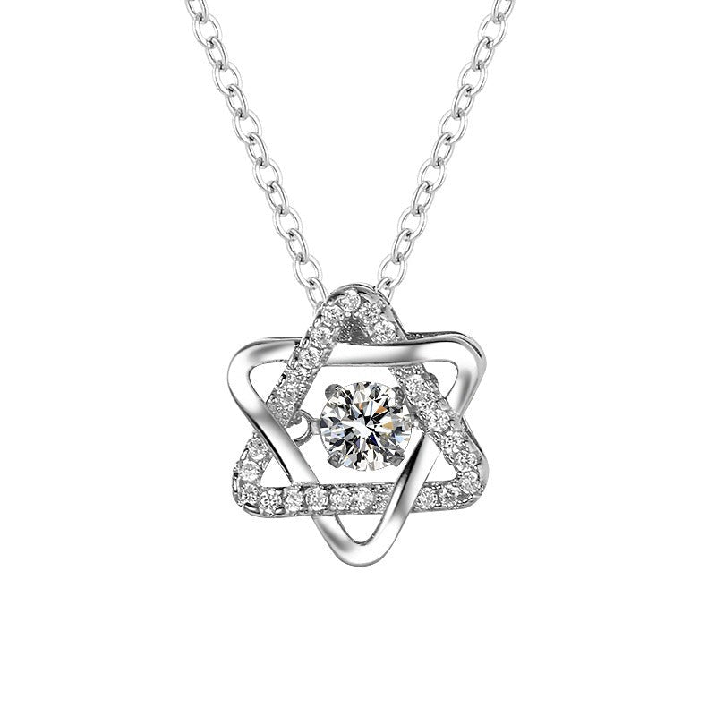 Hexagonal Star Moissanite Necklace