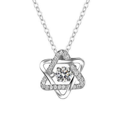 Hexagonal Star Moissanite Necklace