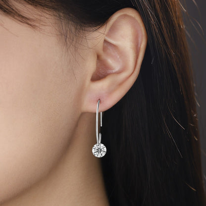 Radiant Moissanite Earring