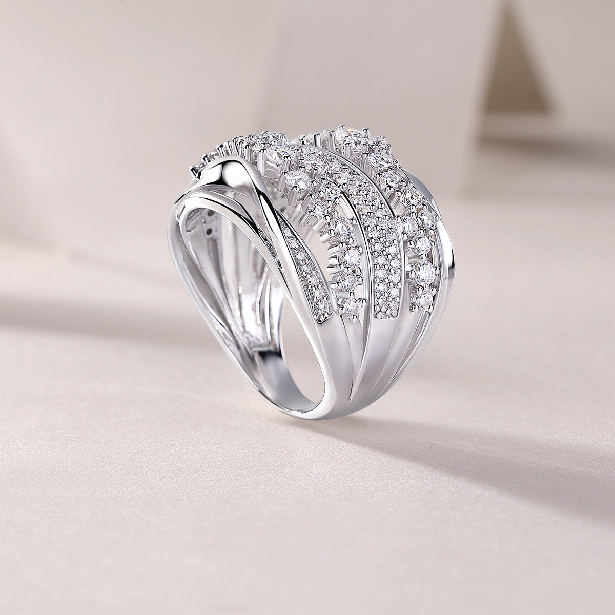 Titania Moissanite Ring