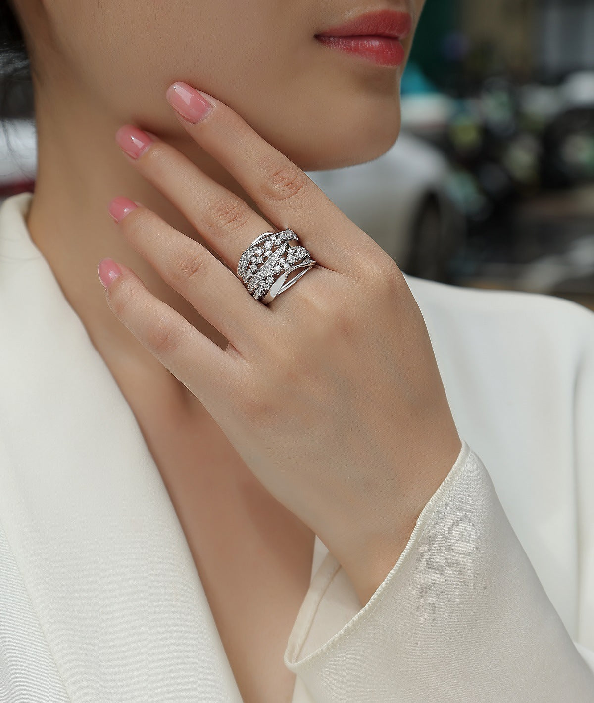 Titania Moissanite Ring