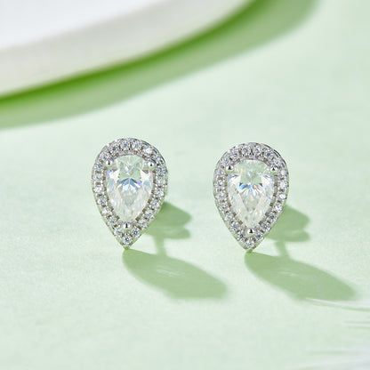 Water droplets Moissanite  Earrings Necklace