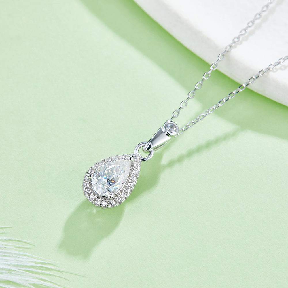 Water droplets Moissanite  Earrings Necklace