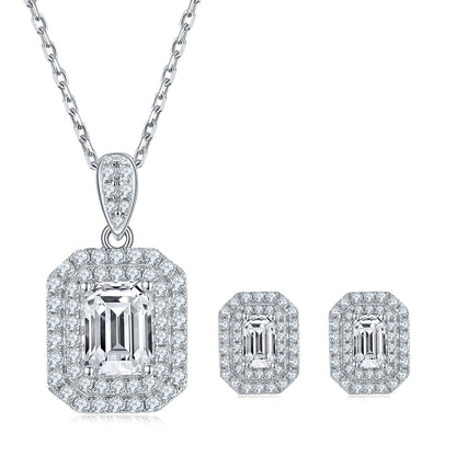 Skybound Moissanite Earings & Necklace