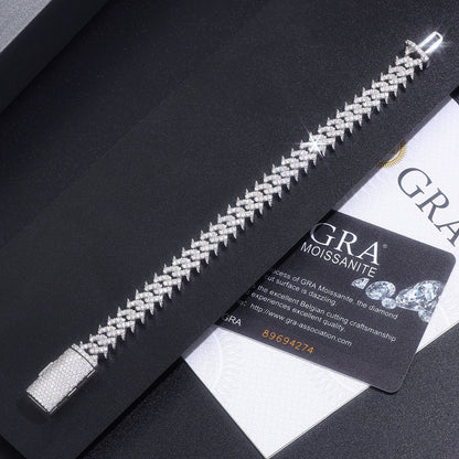 Halo Trace  Moissanite Bracelet