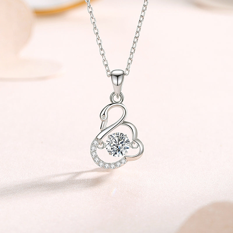 Swan Moissanite Necklace