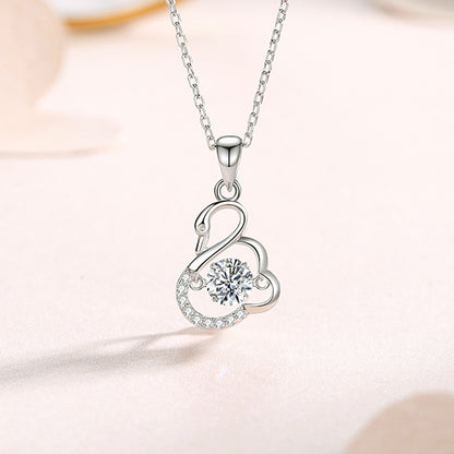 Swan Moissanite Necklace