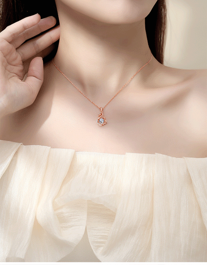Swan Moissanite Necklace
