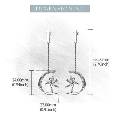 Flower-de- Drop Earrings